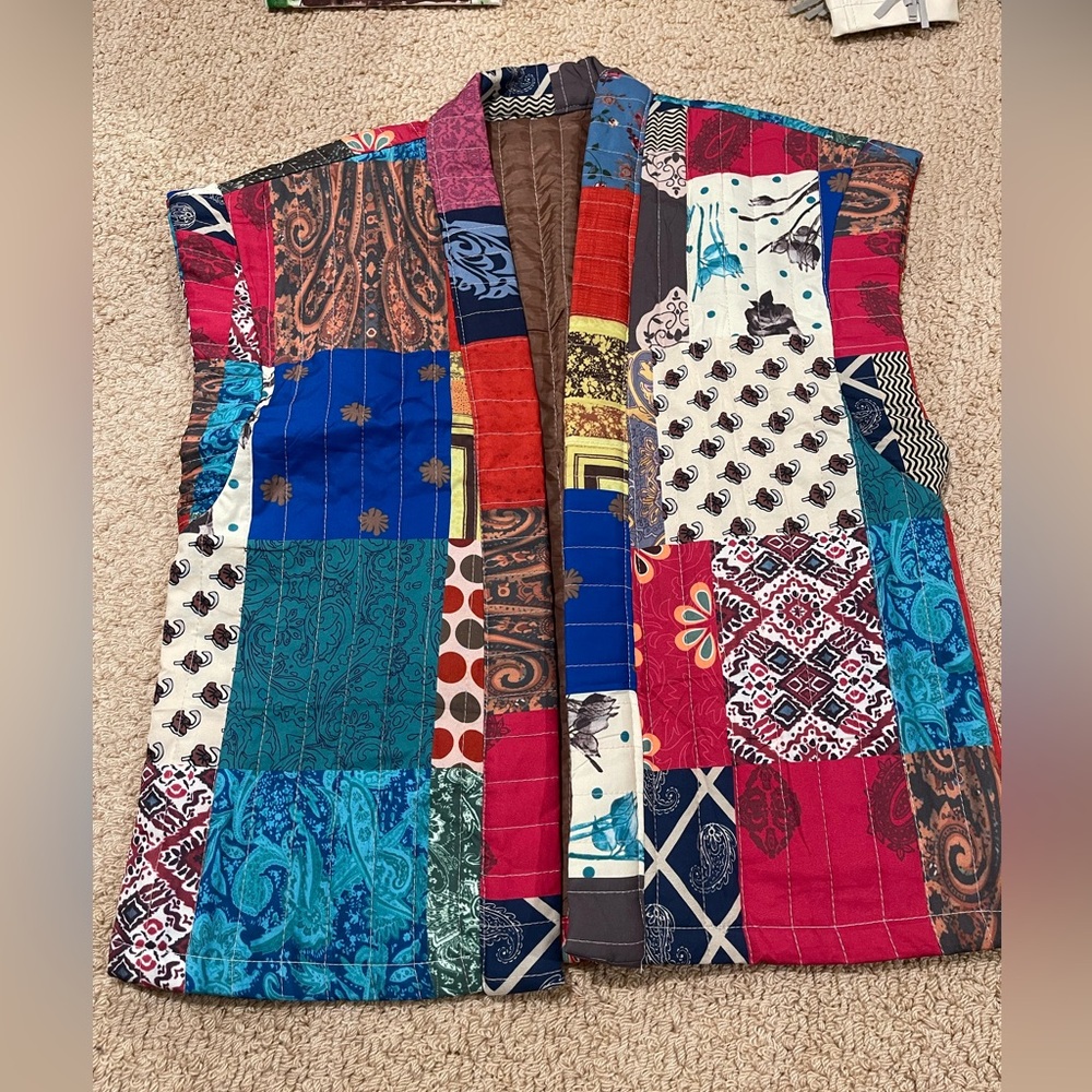 Multicolor Patchwork Vest